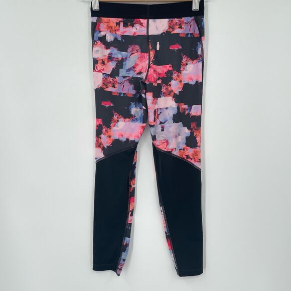 Nike‎ Pro Girls Floral Print Compression Tights Hyper Crimson Size Medium - Picture 4 of 11